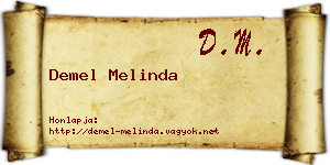 Demel Melinda névjegykártya