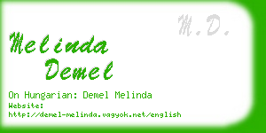 melinda demel business card